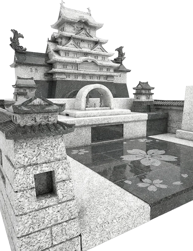 デザイン墓石 秀吉 [TAIKO - 太閤] 将軍シリーズ