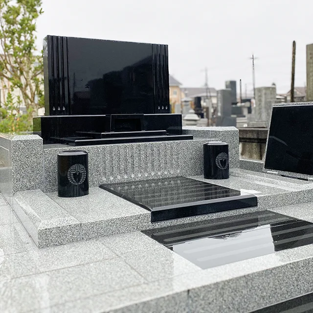 茨城県取手市のデザイン墓施工例（インド産YB-2＋アーバングレー）